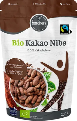 Produktbild von borchers Fairtrade Kakao Nibs 200g