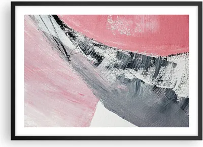 Produktbild von Gerahmtes Poster - Schwarzer Rahmen - Rosa Grau Farbe - 70x50 cm - Wand Bild - Wanddeko - Wandbilder - Kunstposter - Wandposter - Bilderrahmen - Bilder - Kunstdruck - Wanddekoration - P2BAA70x50-4982
