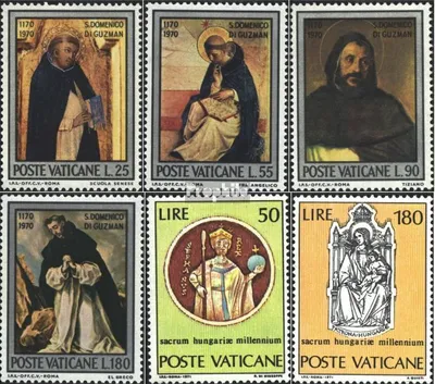 Produktbild von Briefmarken Vatikanstadt 1971 Mi 586-589,594-595 (kompl.Ausg.) gestempelt Sondermarken