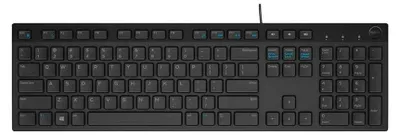 Produktbild von DELL kabelgebundene Tastatur – KB216 - ukrainisch (QWERTY) - schwarz, Volle Größe (100%), Kabelgebunden, USB, QWERTY, Schwarz