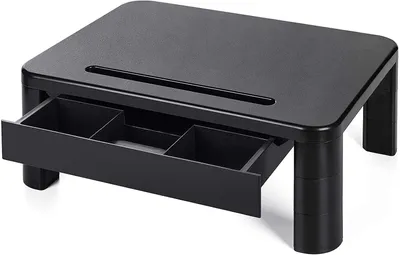 Produktbild von Monitorständer 3 verstellbare Höhen - Laptop-Ständer - Druckerständer - Monitorerhöher - Aufbewahrungssystem - Maximal 20kg belastbar - Monitorerhöher