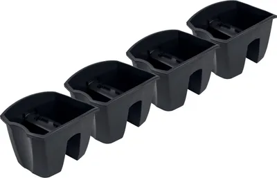 Produktbild von 4x květinový truhlík 24cm Závěsný květináč Balkonový květináč Želírovaný květináč DCRO Antracitový