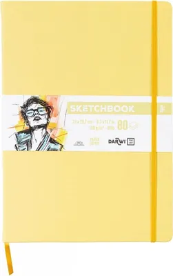 Image de Darwi Dfy Carnet de croquis 80 A4 140 g Soft Yellow