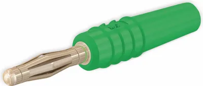 Produktbild von STÄUBLI SLS205-L Lamellenstecker, 2 mm, vergoldet, grün