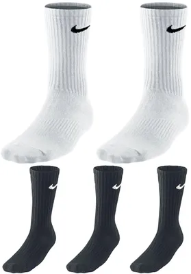 Produktbild von 5 Paar Nike Socken Herren Damen - Farbe: weiß schwarz - Größe: 42-46