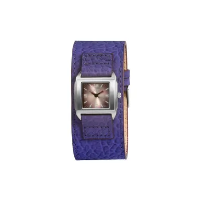 Produktbild von Just Damenuhr JU10153-003 Leder Uhr Unterlegearmband Lila