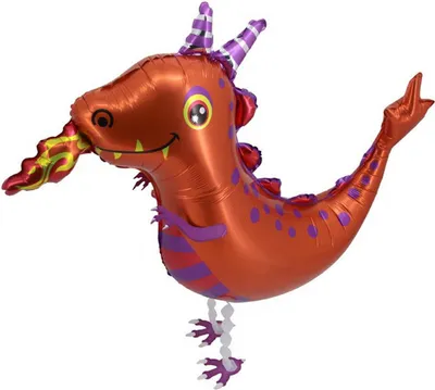 Obrázok produktu pre Fóliový balón Airwalker červený drak, približne 107 x 84 cm