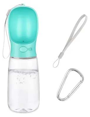 Hundewasserflasche 550 ml, auslaufsicher, mit Trinknapf, für unterwegs