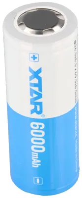 Obrázek produktu pro XTAR, 26650 Li-Ion akumulátor 3,6 V–3,7 V 6000 mAh, výkonný, bezpečný a dobíjecí s PCB a maximálním výkonem 10 A