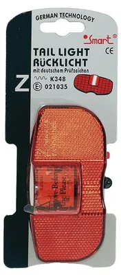 Produktbild von Batterie LED Rücklicht STVZO Gepäckträgermontage incl. Batterien 80 mm