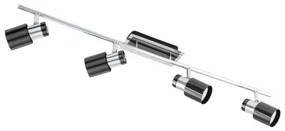 Produktbild von EGLO Davida 1, GU10, 4 Glühbirne(n), 20 W, 3000 K, 400 lm, Schwarz, Nickel