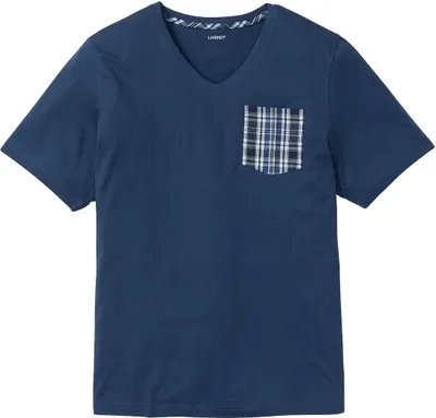 Produktbild von Livergy Herren Sommer-Pyjama Shorty Schlafanzug Pyjama Blau-Karo 2XL