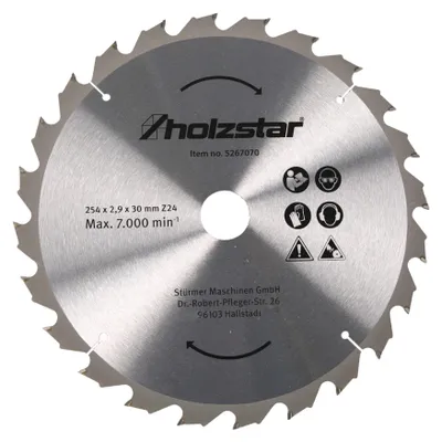 Productafbeelding van Holzstar zaagblad, 254 x 30 x 2,9 mm, tandconfiguratie Z24