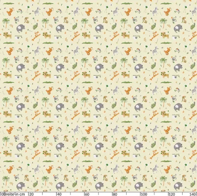 Produktbild von Tischdecke Wachstuch Tiere Beige Robust Wasserabweisend Oval Breite 140 cm Länge 160 cm