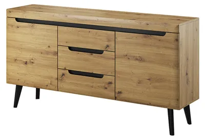 Obrázek produktu pro Moderní dřevěná komoda Příborník Komody Skříňka do obývacího pokoje 160 cm XXL Nízké desky