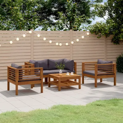Produktbild von Maison Exclusive - 5-tlg. Garten-Lounge-Set mit Auflage Massivholz Akazie