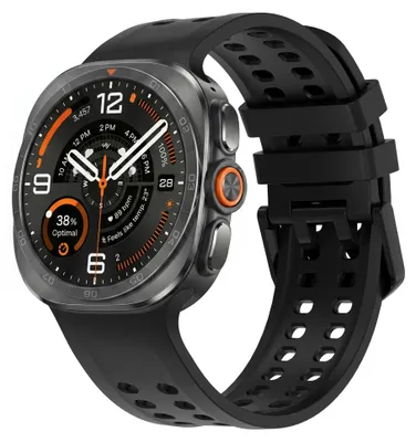 Produktbild von Strap-it Silikon-Armband passend für Samsung Galaxy Watch Ultra 2 (2026) / Ultra (2024/2025) - Schwarz