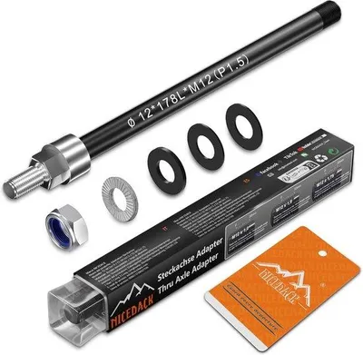 Obrázek produktu pro Nastavitelný adaptér pro připojení přívěsu na kolo, závit M12, délka hřídele 172-178 mm