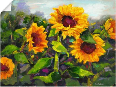 Produktbild von Nanette Oleson: Das Erwachen der Sonnenblumen IV, Produkt:Poster, Größe:30x40 cm / Poster