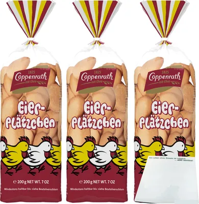 Produktbild von Coppenrath Eierplätzchen 3er Pack (3x200g Beutel) + usy Block