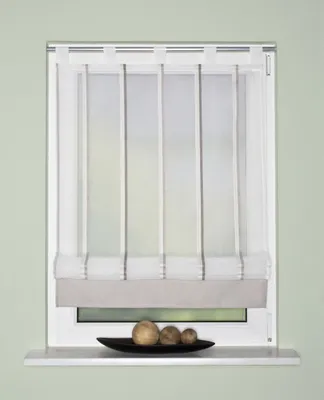 Produktbild von Home Wohnideen Schlaufenrollo Längsstreifen 079037-0307 H x B 140 x 80 cm Grau