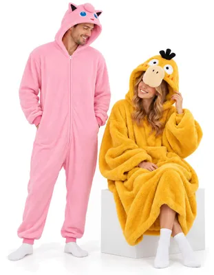 Image de Onesie Kigurumi Pokemon Jigglypuff Déguisement XXL : 185 - 195cm + Sweat plaid à capuche