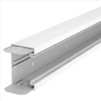 Produktbild von OBO Geräteeinbaukanal, mit Bodenlochung, 70x110mm, Polyvinylchlorid, reinweiß, RAL 9010, Stange mit 2m, 1 Stk.