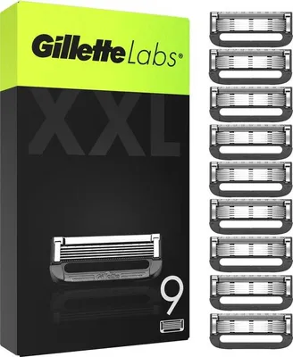 Produktbild von Gillette Nachfüllklingen für GilletteLabs - Peeling Bar und beheizter Rasierer - 9 Rasierklingen
