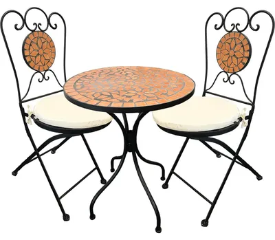 Produktbild von Mosaik Bistroset Sitzgruppe Sitzgarnitur Set 3-teilig
