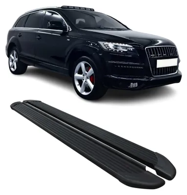 Image de Marchepieds latéraux pédale pour Audi Q7 4LB 2006-2015 Noir 2Pcs Aluminium