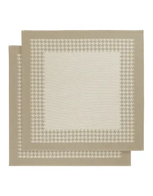 Produktbild von küchentuch 65x65 cm Baumwolle weiß/hellbraun 2 Stück