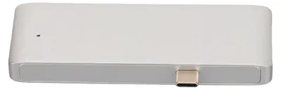 Image de Hub USB-C portable 5-en-1 avec recharge rapide PD et plusieurs ports – Adaptateur d'extension USB-C pour MacBook et tablettes – Argent