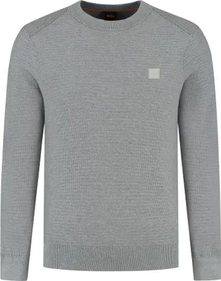 Produktbild von Boss Anion Orange-grau Pullover Rundhals einfarbig