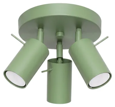 Obrázok produktu pre Stropné svietidlo RING 3P, šalviová farba, 3xGU10, 10 W, oceľ, 14,5 x 25,7 x 25,7 cm, Sollux Lighting