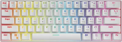 Obrázek produktu pro Mechanická klávesnice Savio Whiteout Red Outemu White, kabelová, USB, mechanický spínač, QWERTY, RGB LED, černá