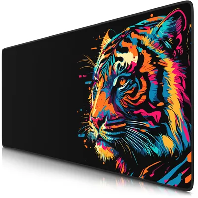 Produktbild von TITANWOLF - XXL Speed Gaming Mauspad 900 x 400mm - XXL Mousepad - Tischunterlage Large Size - verbessert Präzision und Geschwindigkeit - Colour Tiger 2
