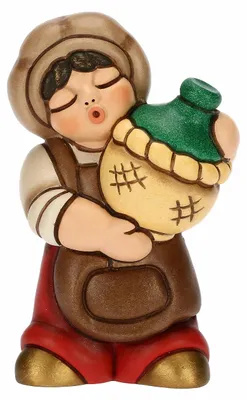 Keramikfigur Hirte Krippe 5,1x3,5x8,1 cm mehrfarbig