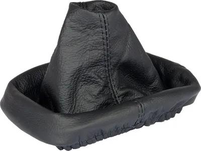 Produktbild von Schaltsack in schwarz Schaltmanschette passend für VW Polo 9N 100% Echtleder