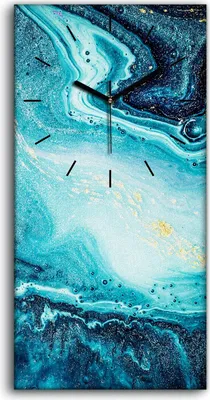 Produktbild von Wandbild Leinwand Bilder Wanduhr Geräuschlos 30x60 Gemälde Aquarell abstrakte - schwarze Hände