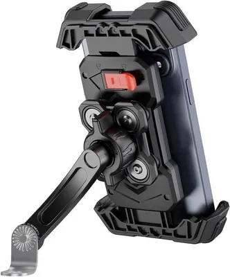 Productafbeelding van Universele Motorfiets Telefoonhouder met 360° Rotatie - Dubbele Schokabsorptie voor 4.5-7.2 Inch Smartphones - Geschikt voor Achteruitki