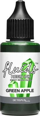 Image de Octopus Fluids Resin Ink GREEN APPLE, encre à alcool pour résine époxy et résine UV, verte
