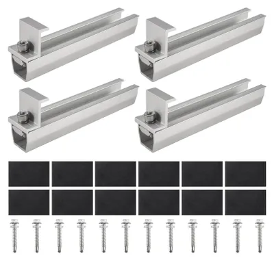 PV-Montagerail für Trapezdach, 30 mm, Alu, 4er-Set