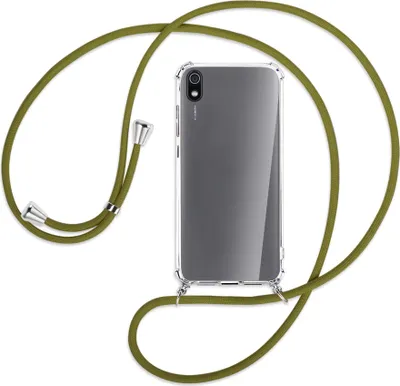 Produktbild von Handykette Backcover-Schutzhülle mit Band (Metall silberfarben) für Xiaomi Redmi 7A - khaki