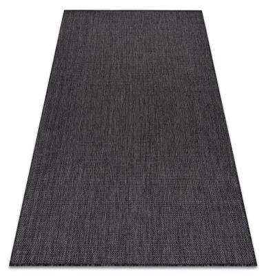 Produktbild von Teppich SISAL SION A5165A Melange flach gewebt schwarz Schwarz 180x270 cm