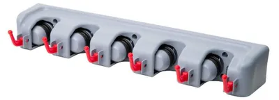 Produktbild von Besenhalter, multifunktional – Wandhalterung für 5 Besen – Halterung für Gartengeräte – Aufhängesystem mit 6 Haken – Besenaufhängung – Platzsparend – Halterung für Gartengeräte