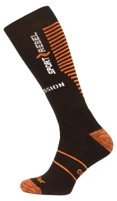 Obrázok produktu pre Sportrebel – ponožky pre mužov/ženy, uni, na korčuľovanie PP11527 (44 EU – 47 EU) (čierna/oranžová)