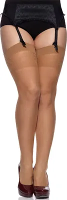 Produktbild von Merry Style Damen Strapsstrümpfe plus size MS 167 20 DEN (Neutro, XL-XXL) .