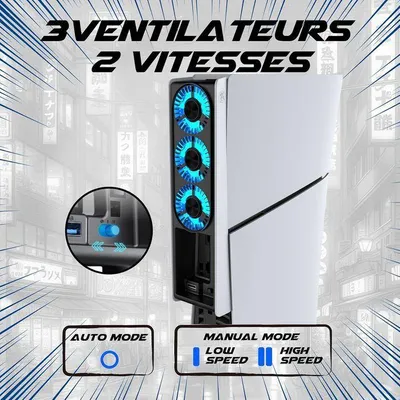 Produktbild von Lüfter für PS5 Slim – Leise – 3 Lüfter – USB 3.0