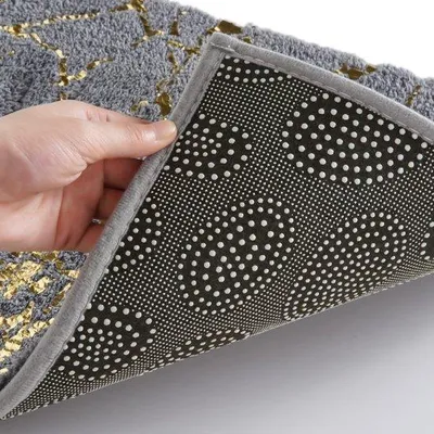 Immagine prodotto di Tappetino da bagno antiscivolo in morbida microfibra - Grigio - Assorbente - 50 x 80 cm