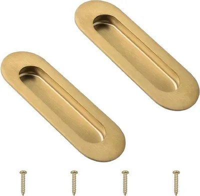 Immagine prodotto di Maniglia in acciaio inossidabile, ovale, con finitura color oro, per porta scorrevole